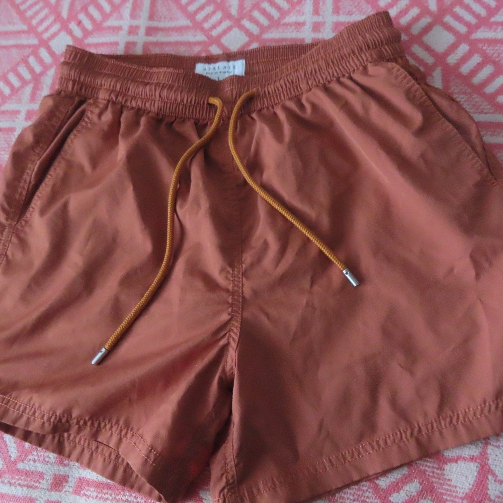 Atalaye Bain De Biarritz mens L Portugal Seaqual orange Swim Trunk Shorts